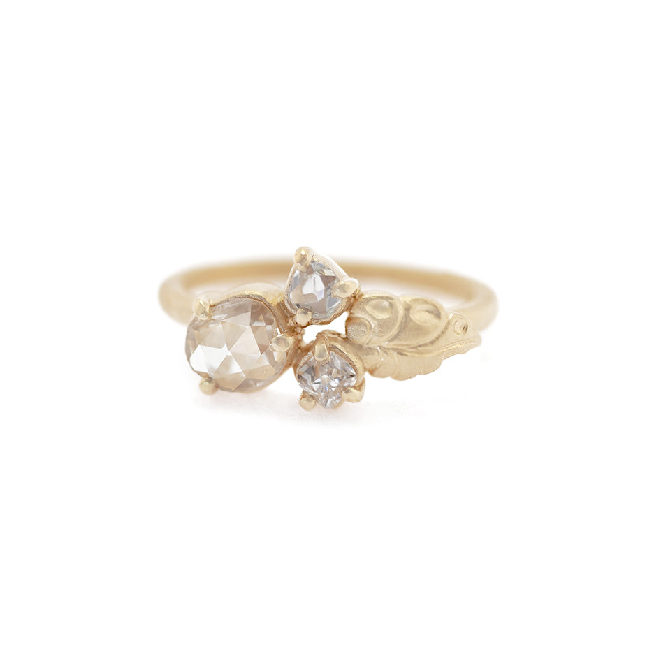 Diamond Ring - 10ct Rose Gold Diamond Cluster Ring - 783790
