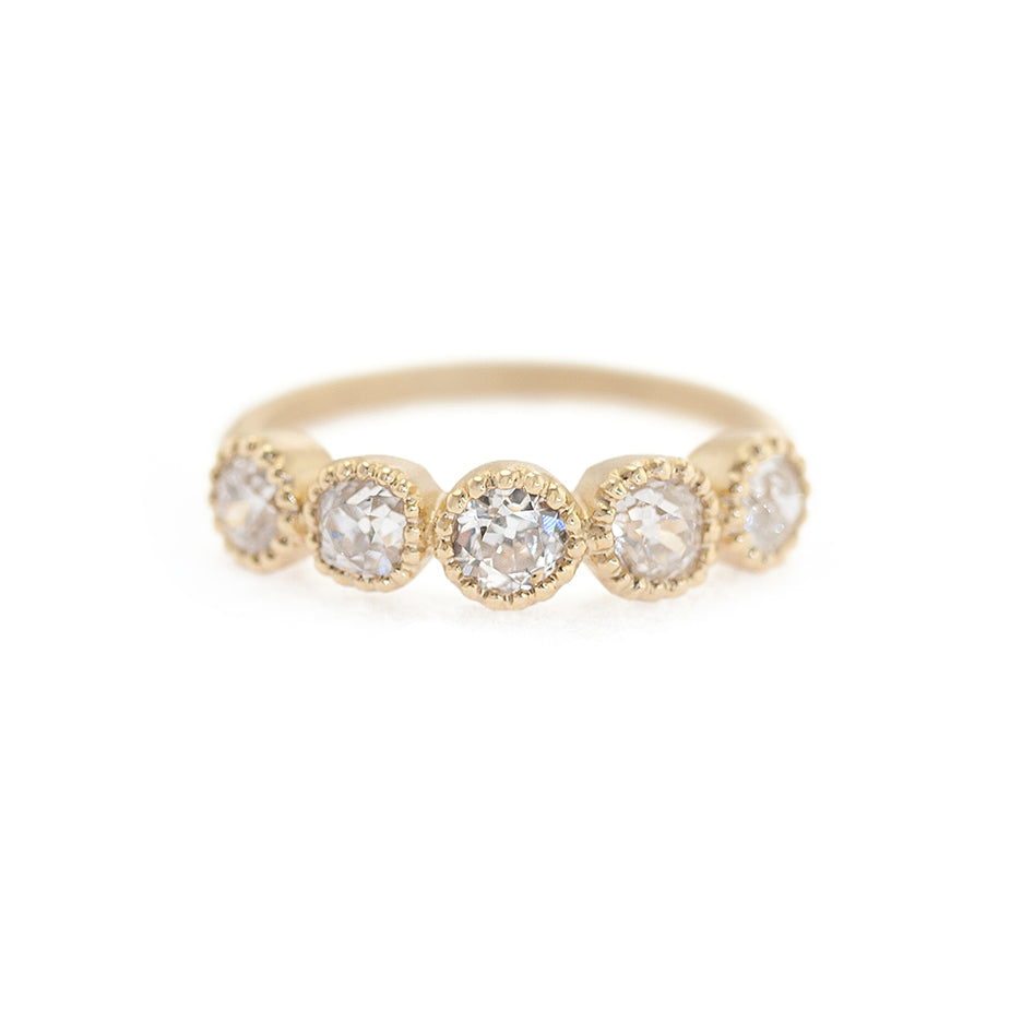 Womens Wide Diamond Lace Wedding Band Ring 18k White Gold Bridal