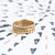 Handmade vintage inspired surprise wedding band with bezel set diamonds in 18K yellow gold by Designer Megan Thorne