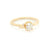 Diamond Engagement Ring in Yellow Gold with Detailing Front View