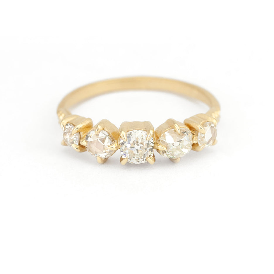 Evergreen Mixie Band (LC7457) - Antique &amp; Rose Cut Diamonds