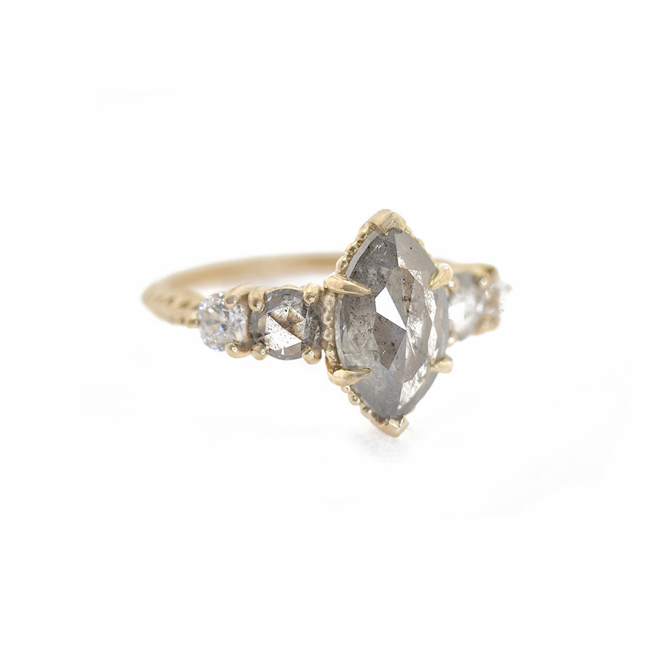 Wood Nymph Faye Solitaire Ring (LC7898) - 1.34ct Old European Cut Lab -  megan thorne