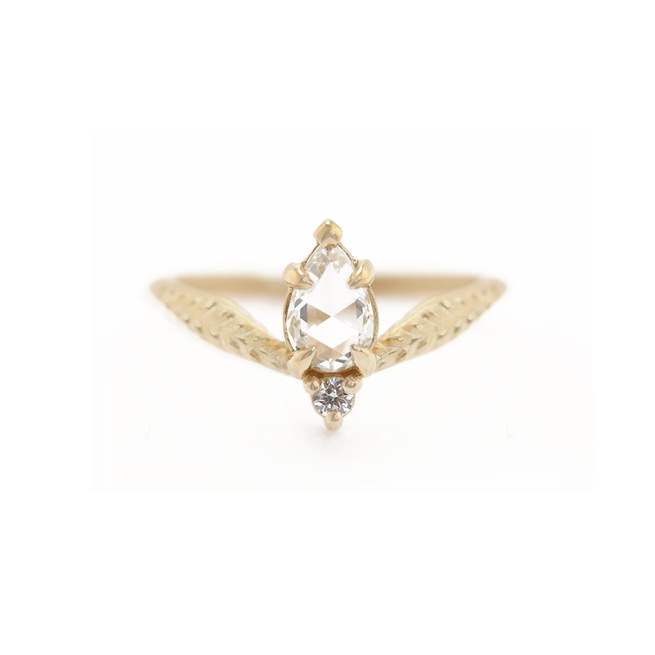 Evergreen Tulip Cherie Ring (LC7953) - Rose Cut Diamond