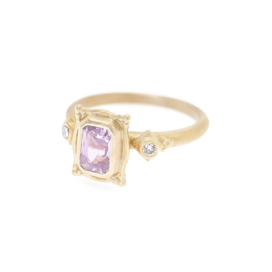 Picture Frame High Head Ring (MT5120) - 1.06ct Pink Sapphire