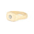 Salt and Pepper Diamond Ring in Yellow Gold with Detailing Front View