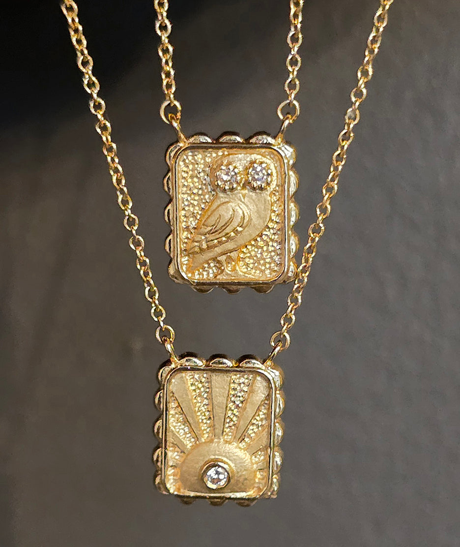 Owl of Athena Talisman Necklace