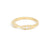 Textured Yellow Gold Nestle Wedding Band with Diamond Front View