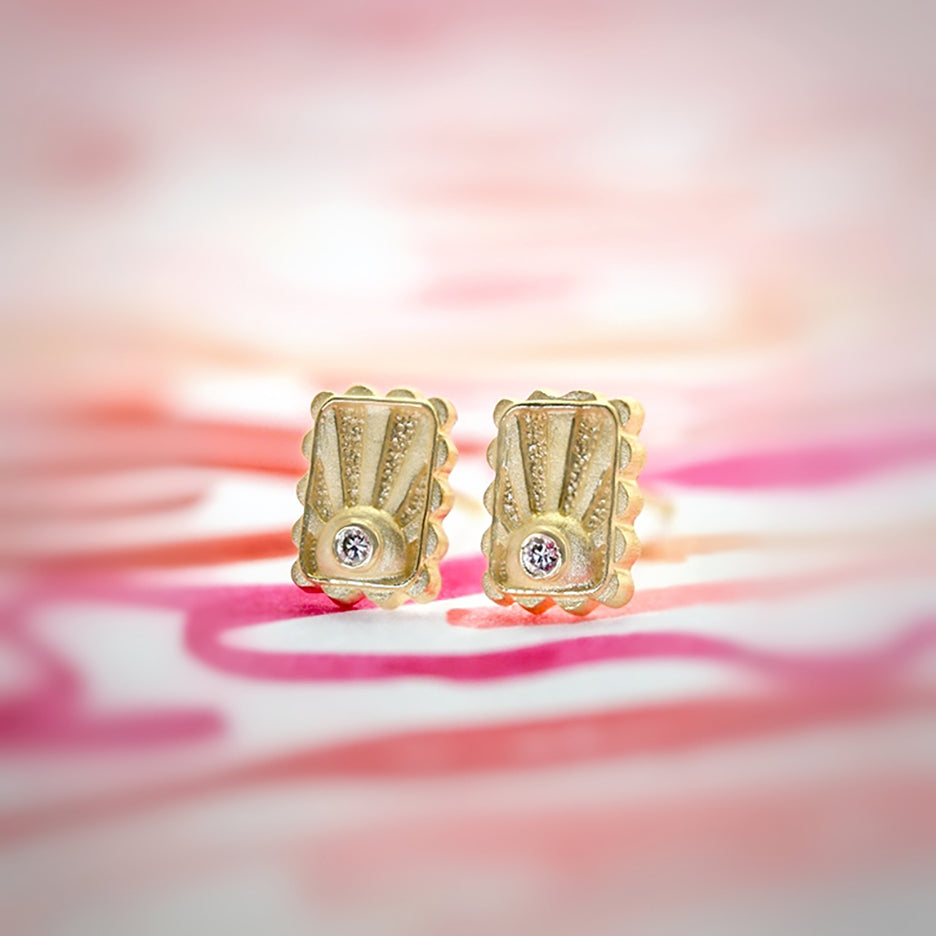 Daybreak Talisman Post Studs - Diamond