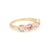 Colored Sapphire Band in Yellow Gold with Detailing Front View