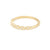 Textured Yellow Gold Wedding Band with Diamond Front View