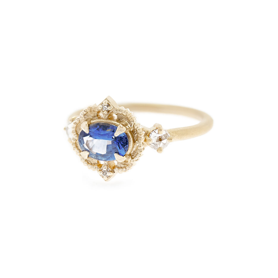 Venise Frame Blue Sapphire Ring megan thorne
