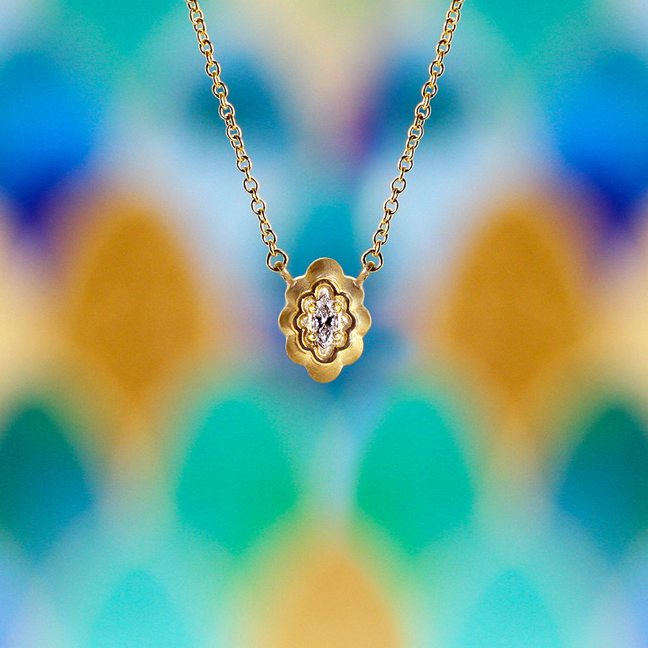 Vieira Petite Necklace - Marquise Diamond