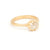 Diamond Engagement Ring in Yellow Gold with Detailing Front View