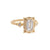 Diamond Engagement Ring in Yellow Gold with Detailing Front View