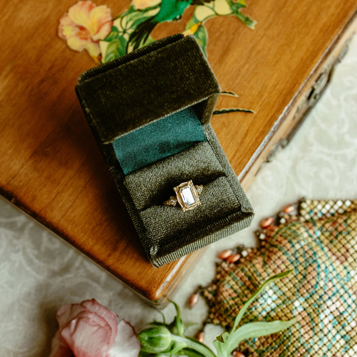 Picture Frame Ring (MT7533) - 1.2ct Emerald Cut Diamond