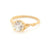 Diamond Engagement Ring in Yellow Gold with Detailing Front View