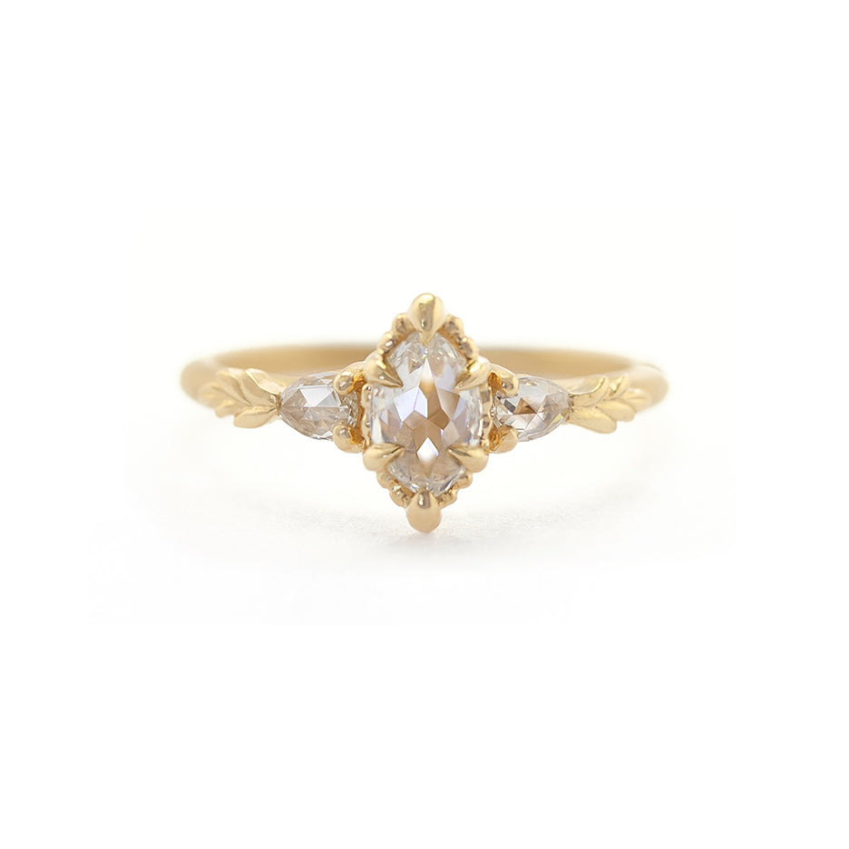 Wood Nymph Faye Solitaire Ring (LC7898) - 1.34ct Old European Cut Lab -  megan thorne