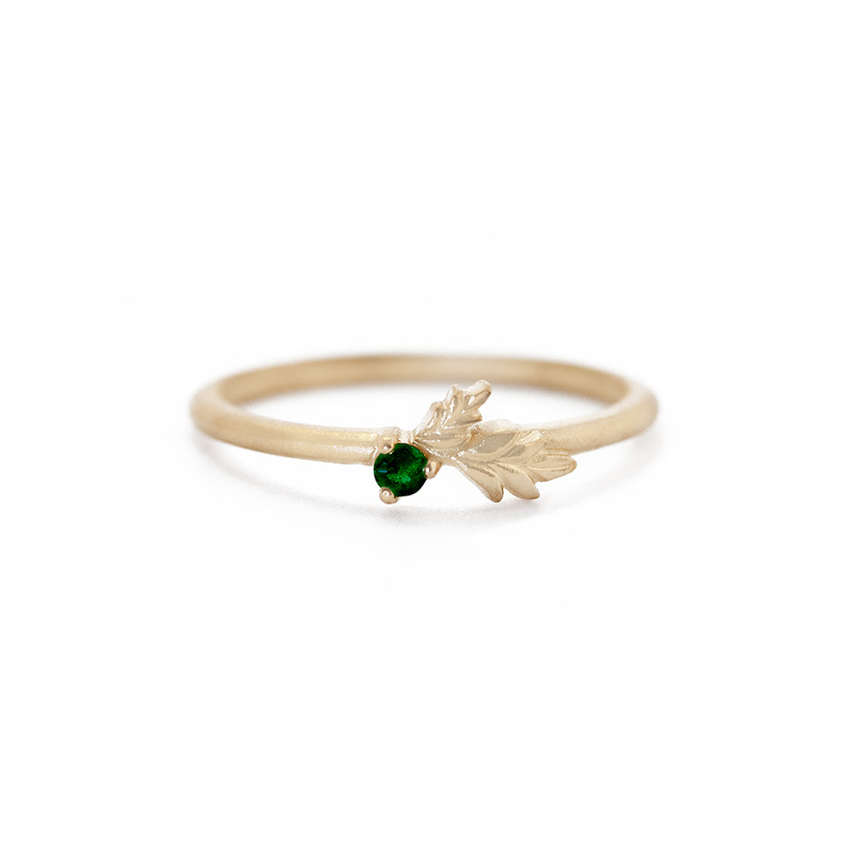 Wood Nymph Spring Ring - Emerald