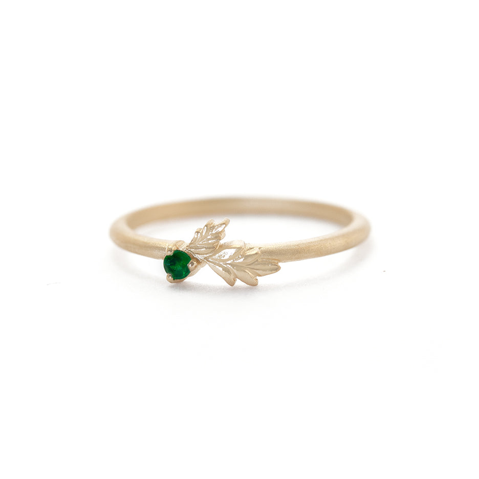 Wood Nymph Spring Ring - Emerald