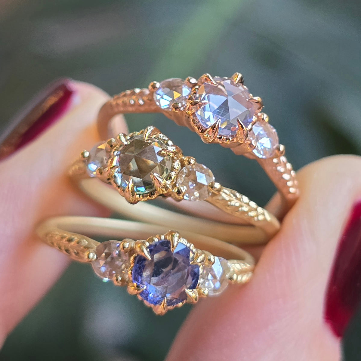 Evergreen 3-Stone Ring - Blue Sapphire