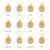 Hand Engraved Birth Flower Necklace in Yellow Gold