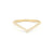 Diamond Wedding Band V Guard in Yellow Gold Three Quarter View