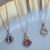 Sapphire Necklaces in Yellow Gold with Detailing Video