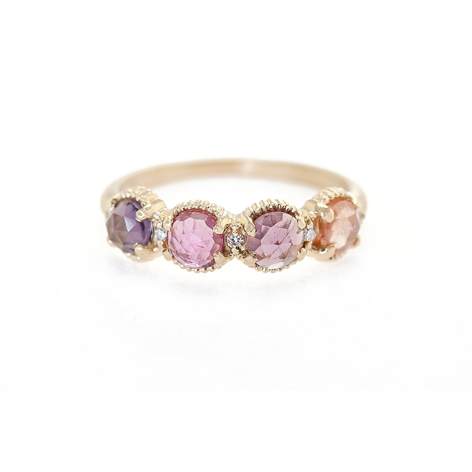Rose cut cheap pink sapphire