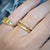 Diamond Wedding Band in Yellow Gold with Detailing