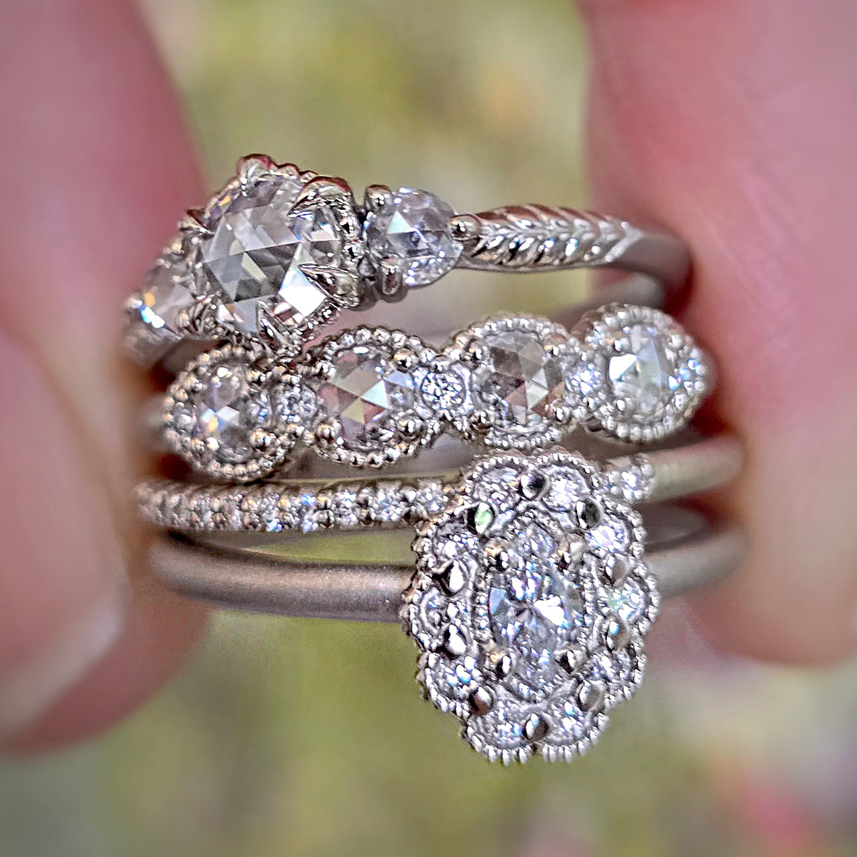Mosaic Petite Marquise Ring
