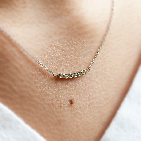 White cheap crescent necklace