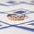 Handmade wedding or stacking band with rose cut diamonds and brilliant cut accents with ribbed details in 18K rose gold by Designer Megan Thorne